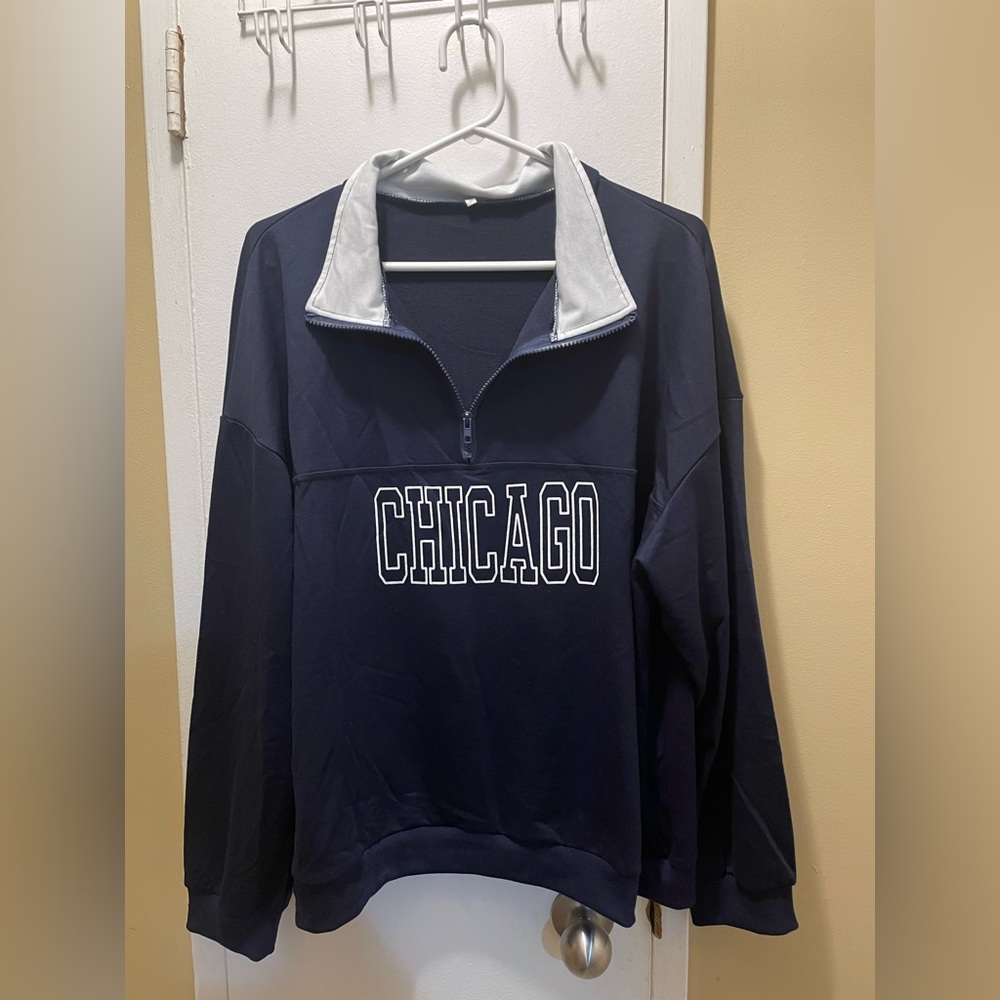 Shein ‘Chicago’ Crew Neck Jacket NWOT - Picture 2 of 5